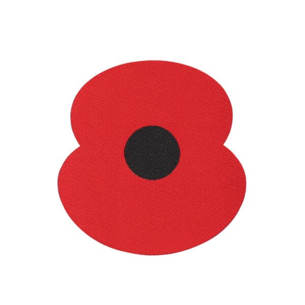 Woven Poppy badge