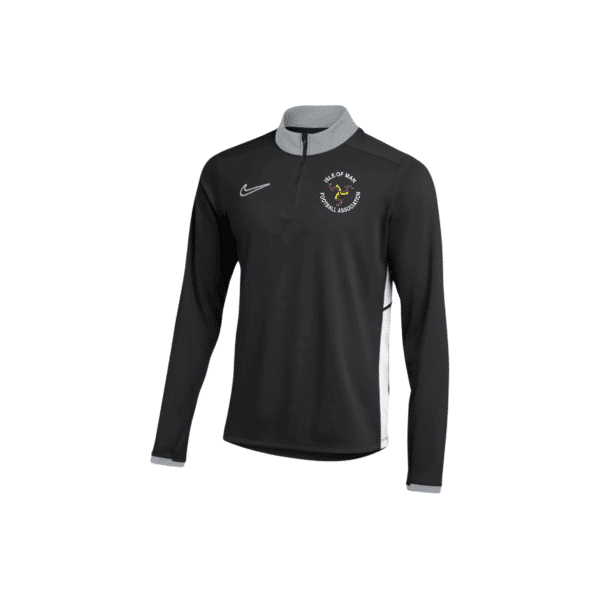 ISLE OF MAN FA - NIKE ACADEMY 25 MIDLAYER DRILL TOP – BLACK/WHITE
