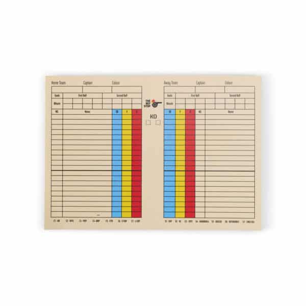 The Ref Stop Match Sheets (Pastel Yellow)