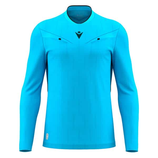 Macron Mendez Referee Shirt L/S Neon Sky